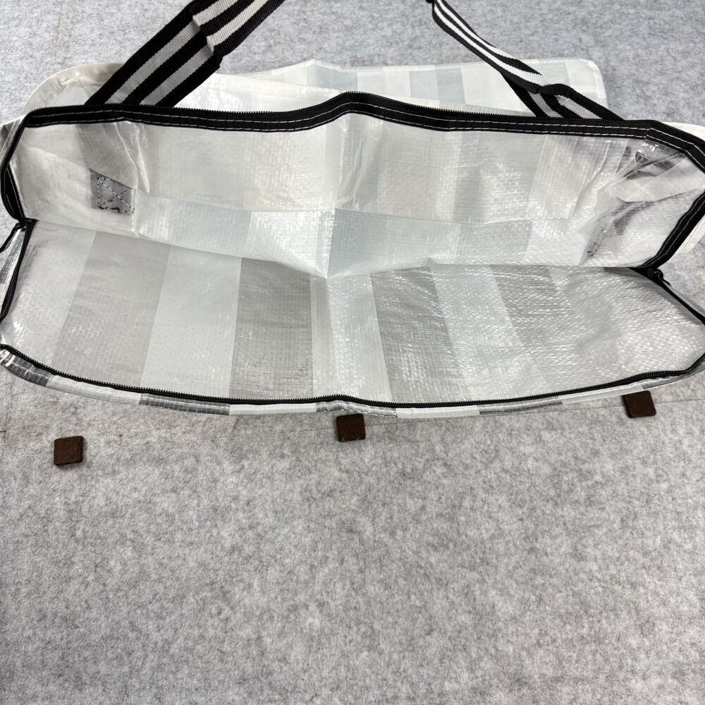 IKEA GÖRSNYGG Storage Moving Bags 22" White Gray Stripe w/ Straps Lot of 3 NWT - Picture 6 of 7